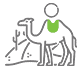 A beach along with the Goa state tourisms symbol represented in lime green colour
